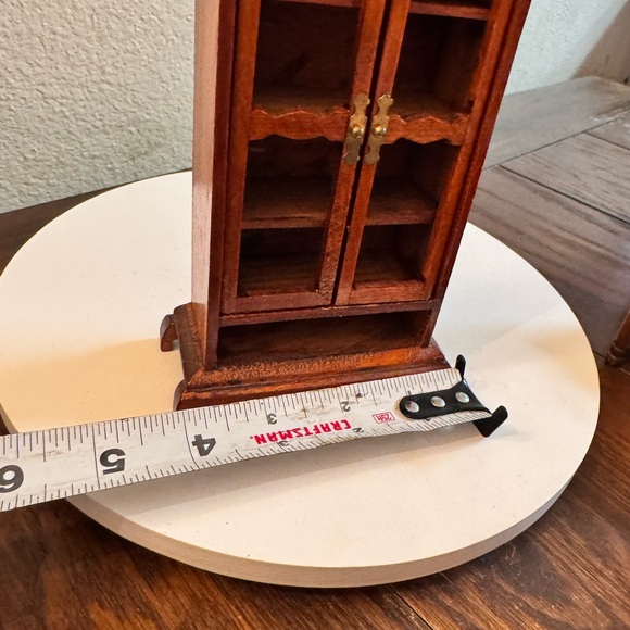 vintage dollhouse furniture Cupboard With Doors No Glass Or Bottom Drawer - Picture 3 of 3